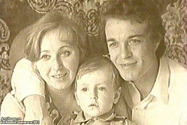 Юный Сергей Безруков с родителями - отцом Виталием и мамой Натальей
