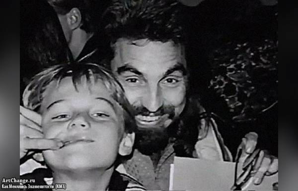 Леонардо ДиКаприо в детстве с отцом Джорджем
