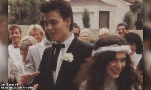 Свадьба Джонни Деппа и Лори Энн Эллисон в 1983 году