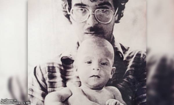 Иван Ургант в детстве с отцом Андреем Ургантом