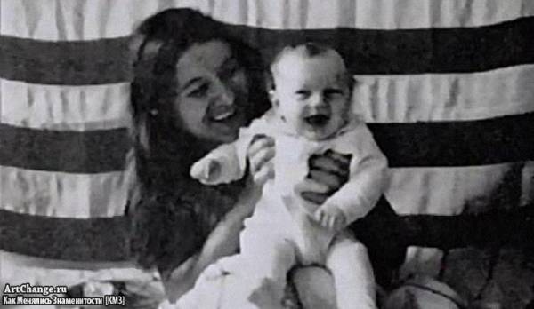 Леонардо ДиКаприо в детстве с матерью Ирмелин