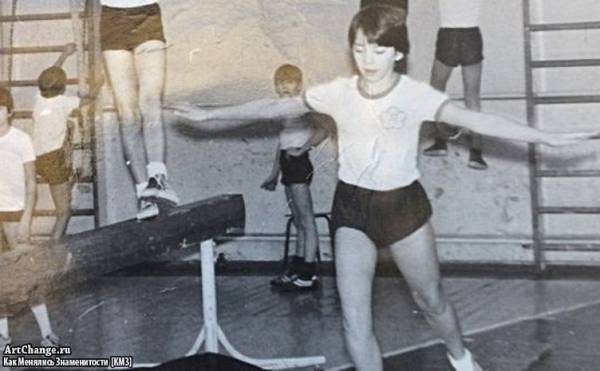 Жанна Фриске в детстве занимается спортом
